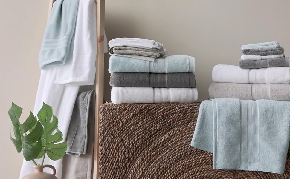 Charisma 4pk Luxury Towels Set: 2 Hand Towels & 2 Wash Cloths (White)