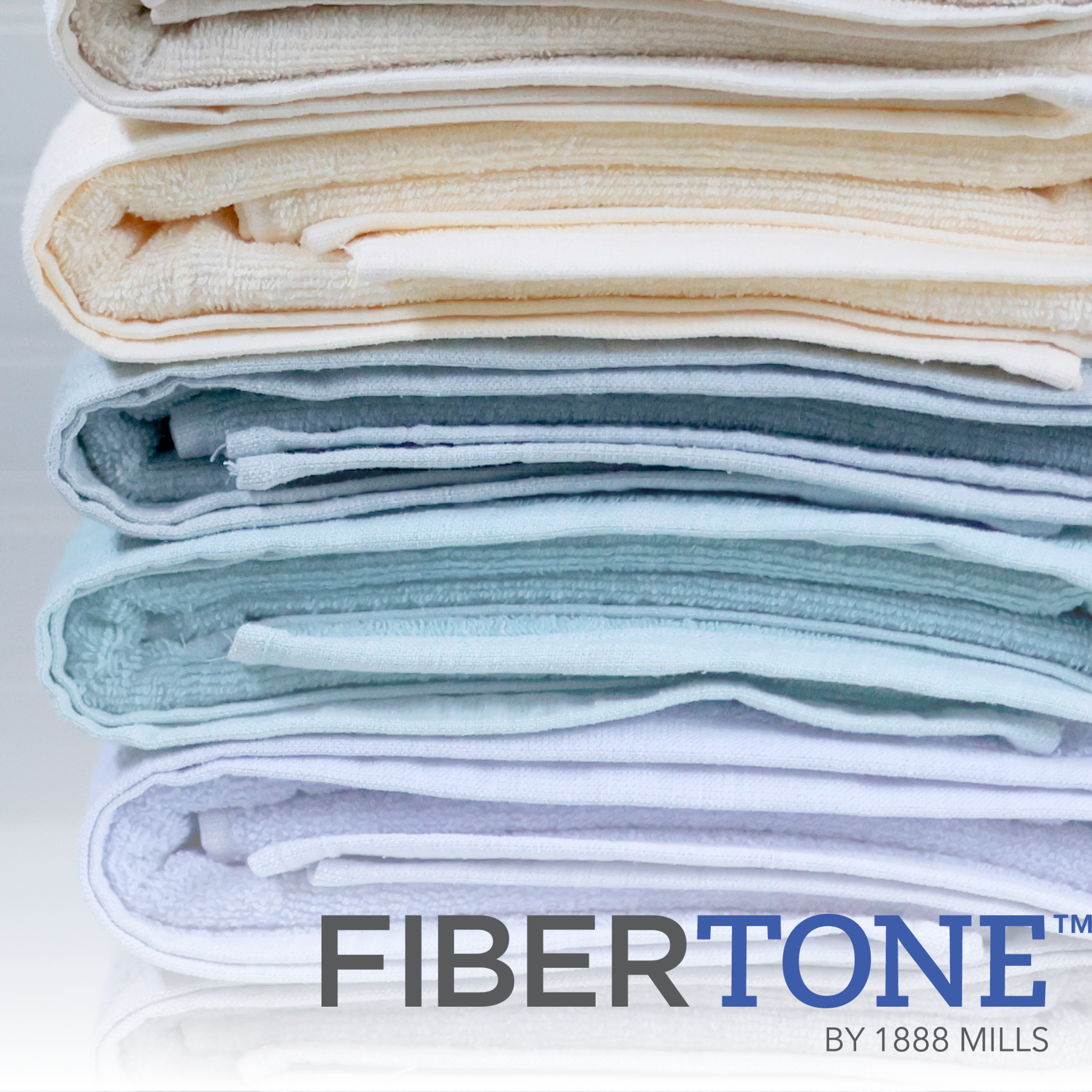 1888 Mills Fibertone Cam Border Terry Washcloths 12x12 86% Cotton 14%  Polyester 1Lb/Dz 25 Dz Per Case Price Per Dz