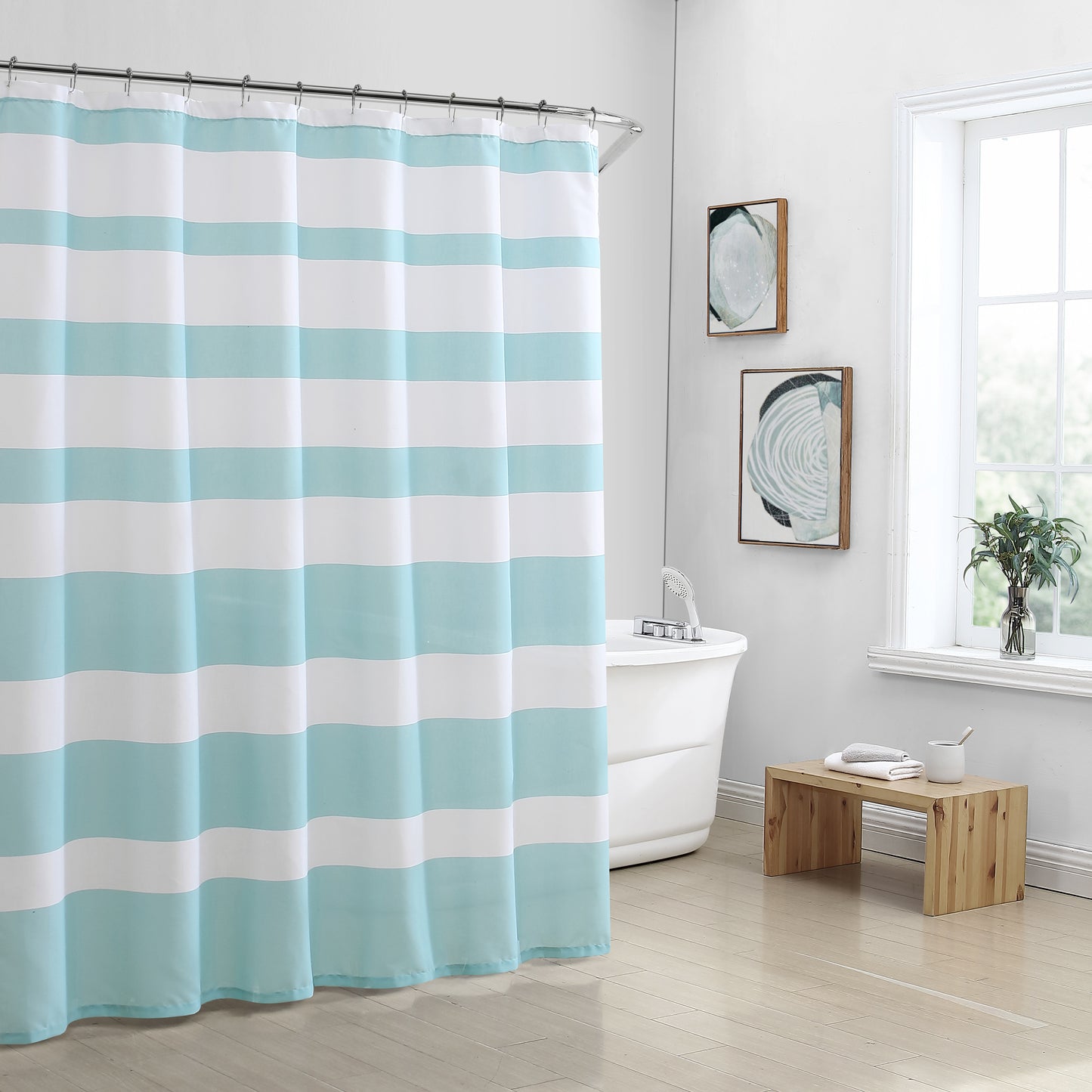 Freshee Striped Shower Curtain