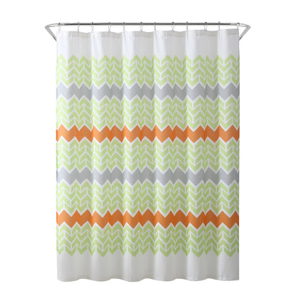 Freshee Chevron Shower Curtain - Green