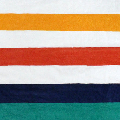 Sand & Surf 60X60 Square Beach Towel with Fringe - Retro Stripe